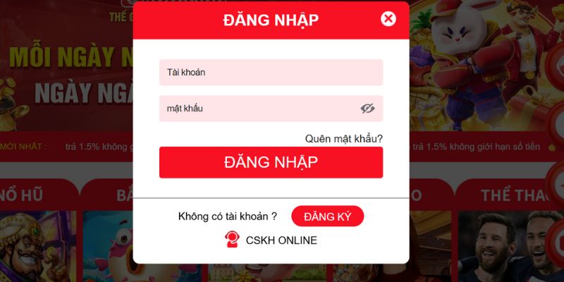 Thông tin bạn cần cung cấp khi login tài khoản J88